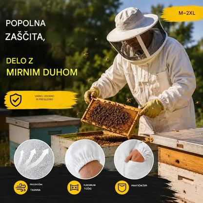 🐝【M-2XL】Enodelna zaščitna obleka iz 3D bombažne mreže lahko učinkovito prepreči pike čebel.