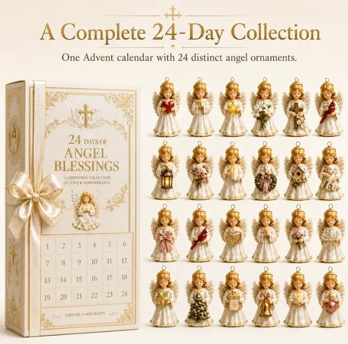 ✨Calendario de Adviento de 24 días con cuenta regresiva para Navidad – Bendición de los ángeles