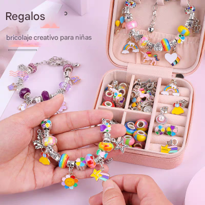 🎀✨ Kit DIY de Pulseras para Niñas – Creatividad, diversión y colores increíbles en un solo regalo 🎁🌈