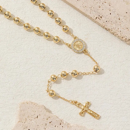 🎁👼Colgante con la cruz de Nuestra Señora de Guadalupe Collar