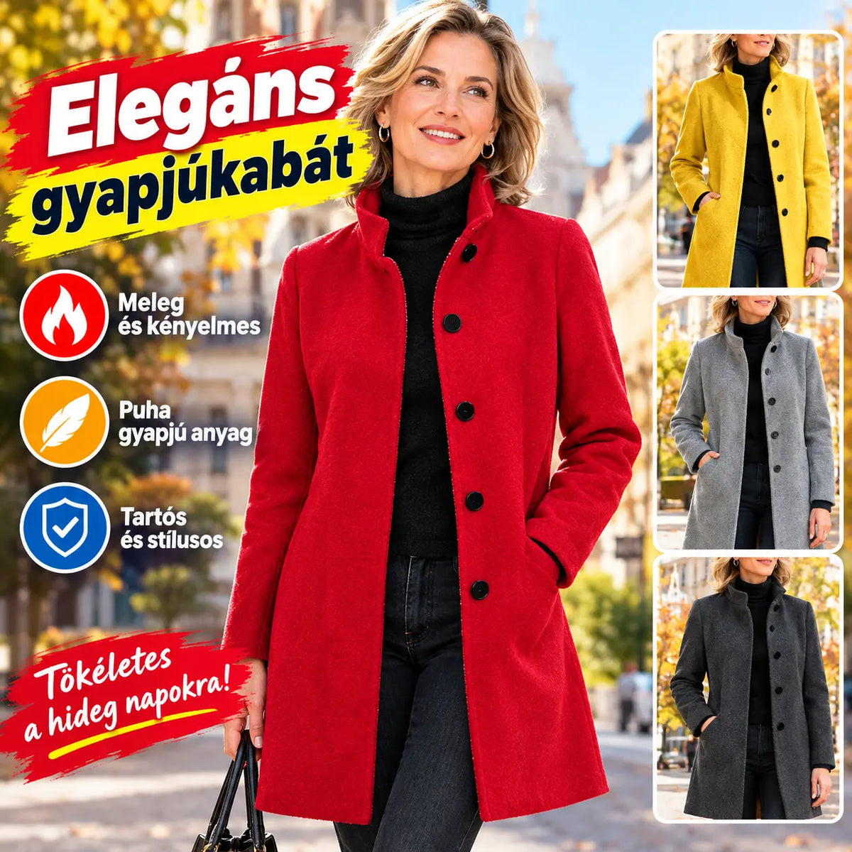 🍁🔥Fekete pénteki különleges ajánlatok🔥【S-5XL】Retró divatos gyapjúkabát