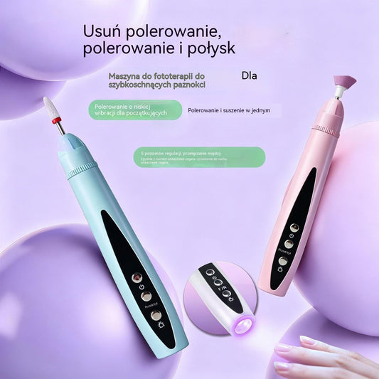 💅✨Przenośna elektryczna szlifierka do paznokci 2 w 1 z lampą UV