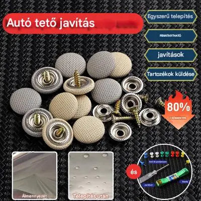 🚗【30 darab】 🚘Autótetős vászon zuhanásgátló rögzítő szögek és rögzítő csatok😁🔥(szerelőszerszámkészlet + csavarhúzó + törölköző mellékelve)
