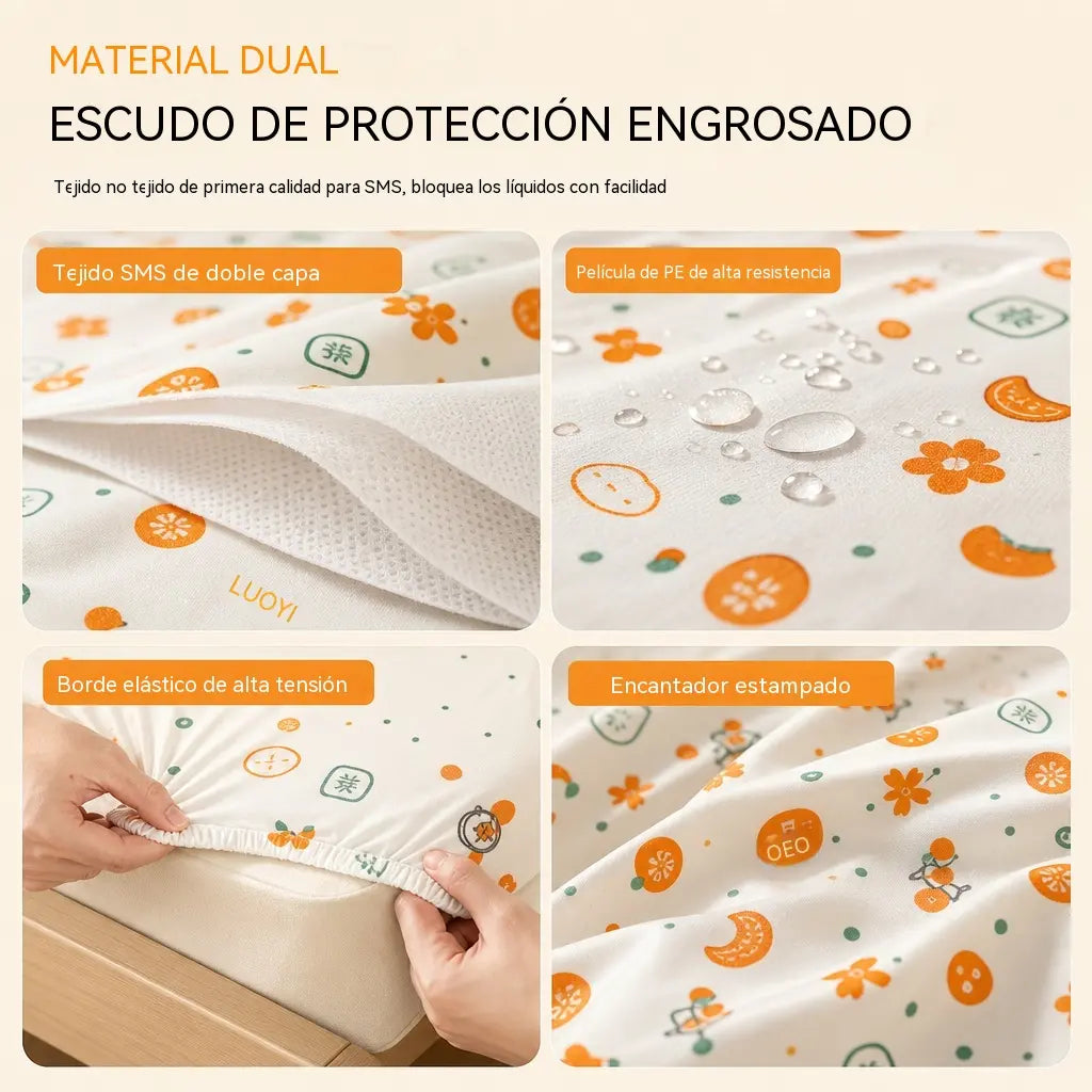 🔥【5 artículo】🎀Funda antipolvo estampada y elástica para cama y sofá