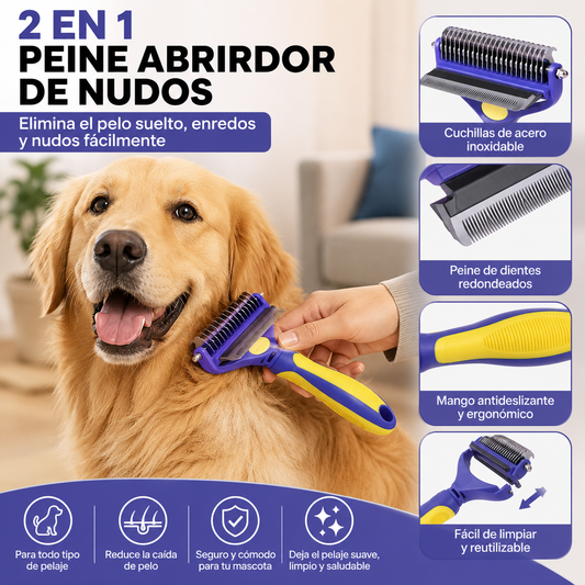 🥳 ¡El más vendido en 2026! 🥳💞 ¡Las ventas superaron las 50.000!🐾 Herramienta profesional para eliminar el pelo muerto de perros y gatos: suave, eficaz y un hogar libre de pelo ✨💖
