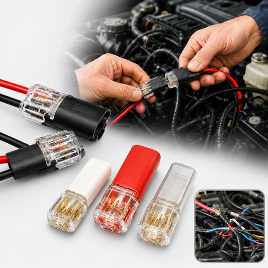 【50 artículos por 21 euros】Conector de doble cable con hebilla de bloqueo, cierre de seguridad, antideslizante