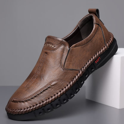 👞【Velikosti 39-44】Nové pánské kožené boty pro volný čas, měkká podrážka, protiskluzové a prodyšné
