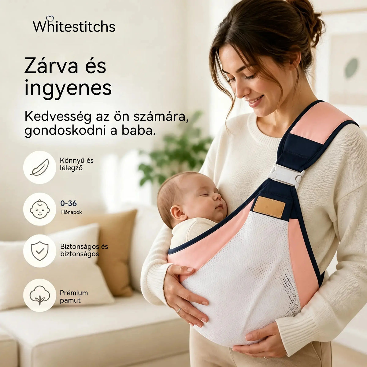 👶 Könnyű, ergonomikus babahordozó | Ideális sétákhoz és utazáshoz ✈️