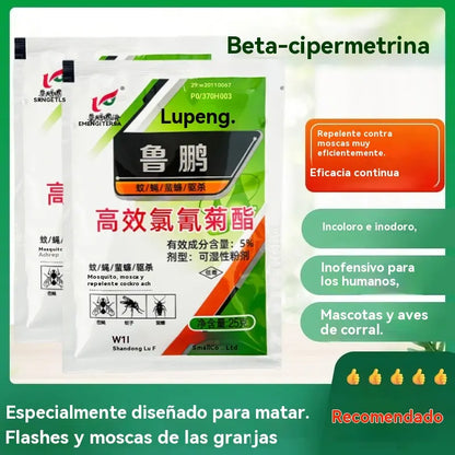 🔥【Paquete de 10 bolsas】🚫🦟 Polvo insecticida de clorpirifos de alta eficacia 🌿 Para uso general en granjas, hogares y exteriores
