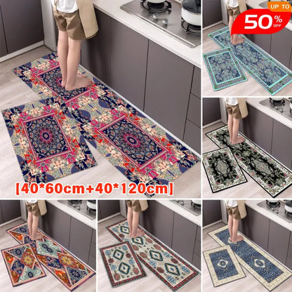 🔥【Compra 1 y llévate 1 gratis】🧽 (40*60 cm + 40*120 cm)✨ Alfombra de cocina de diatomita antideslizante súper absorbente