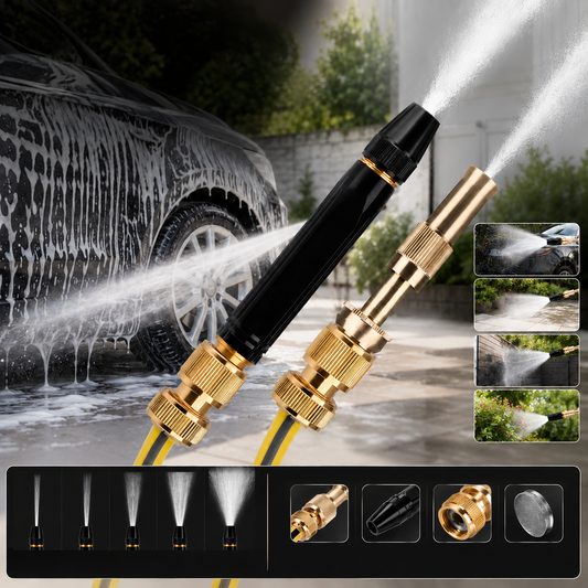 【Juego de 2 piezas】Pistola de agua a alta presión: lavado de autos, jardín, 10 veces más presión, multimodo