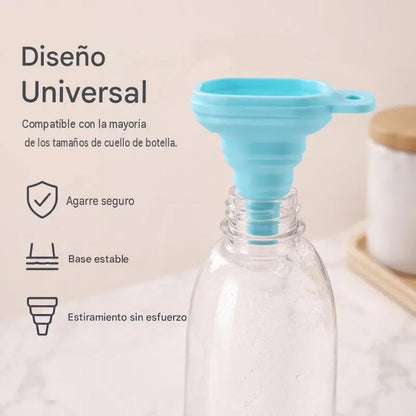 🔥【Compra 3 y llévate 3 gratis】🛡️ Embudo de silicona de boca ancha apto para uso alimentario: flexible, a prueba de fugas y resistente al calor, seguro para el uso diario 🍴✅