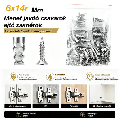 🛠️【100 pár 7900 Ft 】🔩 Önfúró gipszkarton dübelkészlet csavarokkal 🧱 – Könnyen telepíthető fali kiegészítők