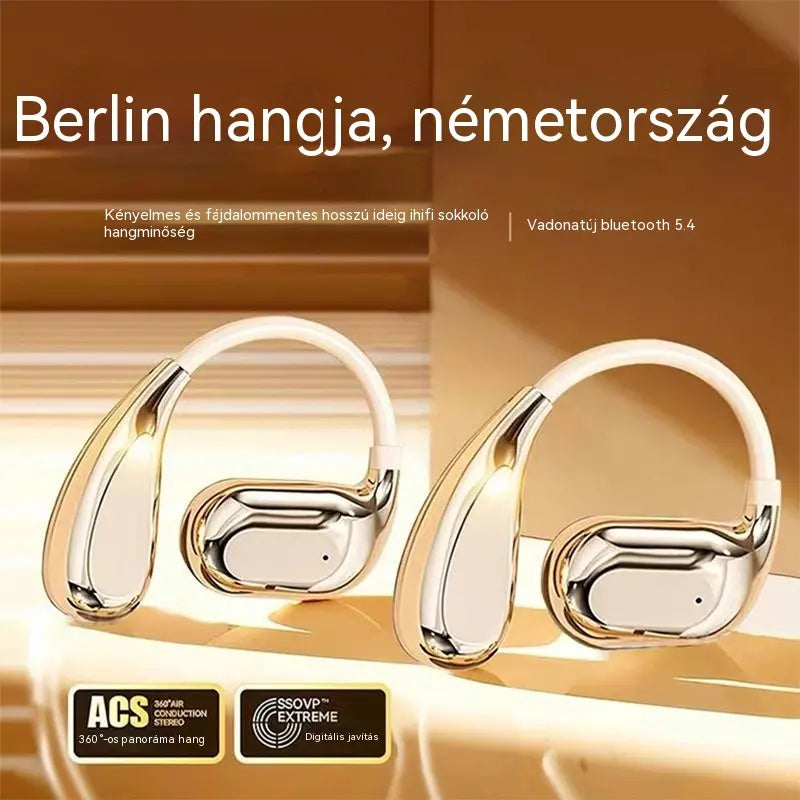 🔋Vezeték nélküli Bluetooth fülhallgató beépített fülhorgos csontvezetés nélkül 🎙️🎧