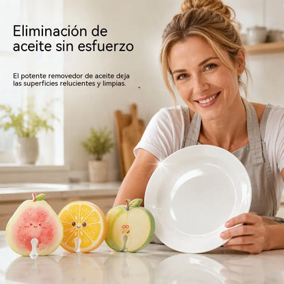 🎁 ¡1+1 GRATIS! Esponja para platos con forma de fruta: alegre, colorida y potente para una cocina reluciente 🍓🍋✨