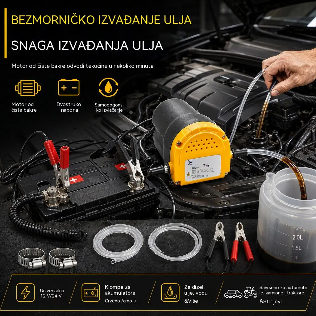 🚗Prijenosna električna samousisna pumpa za transfer mikro dizelskog ulja za automobile 12V 24V