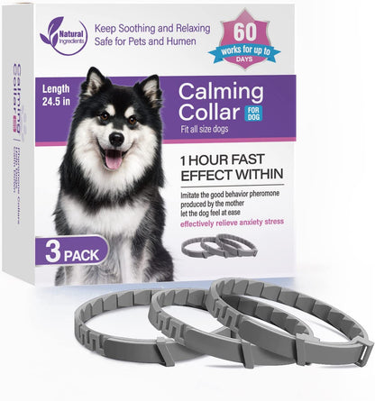 (3 piezas) Collar ajustable antipulgas y antigarrapatas para perros y gatos