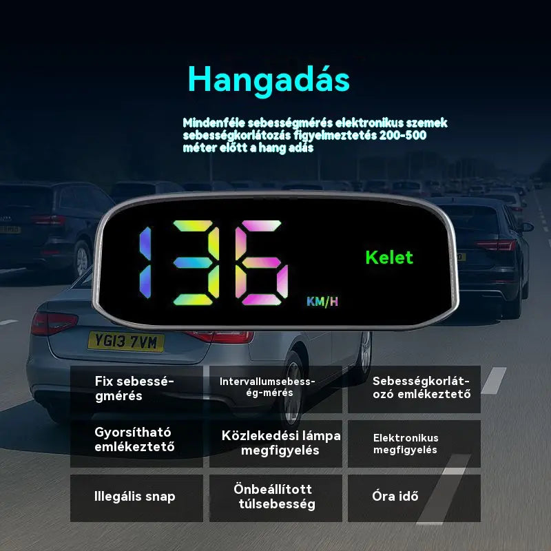🚗Napenergiás kijelző autó sebességmérőhöz
