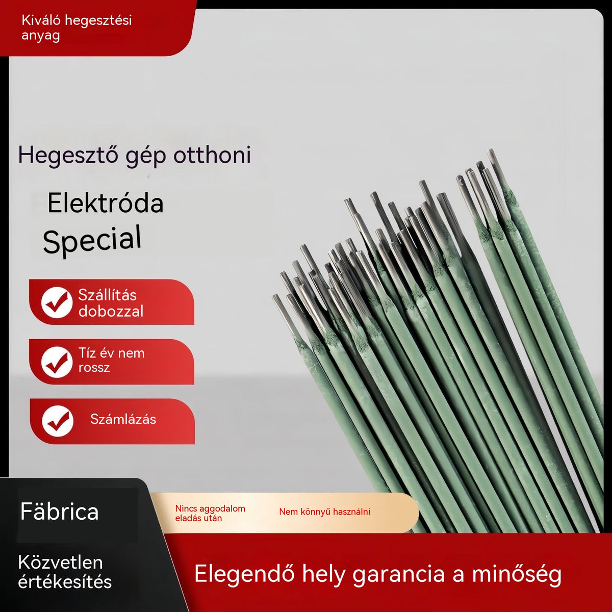 🔥【30% OFF】🟢【20 db】Zöld hegesztőelektróda 2.0 – Tökéletes vékony fémlemezhez, fúrás nem szükséges!