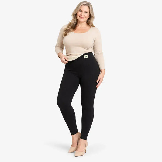 【M-2XL】 Vastag és meleg kötött, bordázott báránypolár leggings őszi és téli felsőruházathoz.