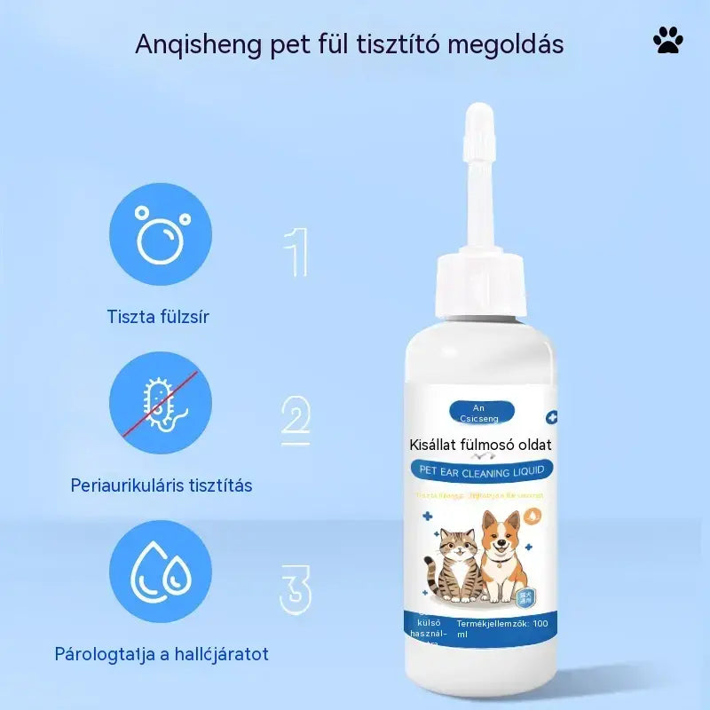 🐶🐱 Fültisztító kutyák és macskák fülviszketésének enyhítésére.