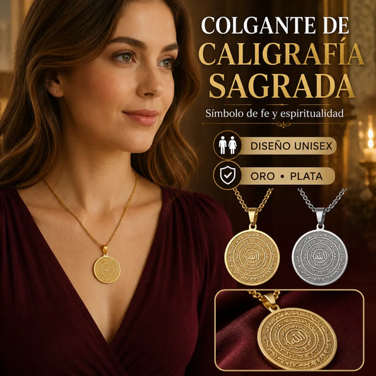 ✨¡50% de descuento por tiempo limitado! ⚡Colgante redondo grabado de acero de titanio: ¡atrae la buena suerte!✨