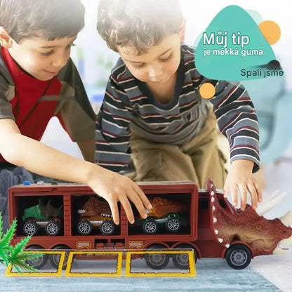 🦖🚛 Dinosauří náklaďák, který ukládá, vyváží a baví! 🎵✨