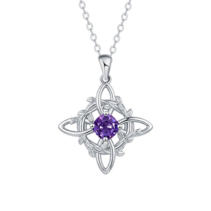 【Compra 1 y llévate 1 gratis】2 pieza 26 euros💥Collar místico de nudo de bruja con piedra de nacimiento 🔮💞 Protege a tus seres queridos