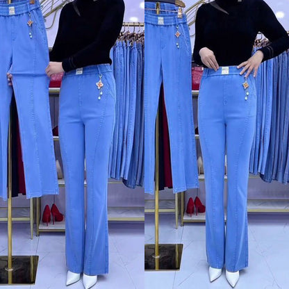 🔥【M-4XL】👖👖2026 Őszi Új Érkezés Magas Derekú Stretch Női Farmernadrág