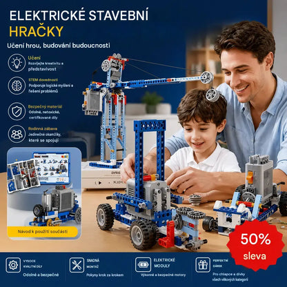 🔥【312 kusů】【Zabaleno v sáčku - bez pohonné jednotky】770 Kč🤖🧩 【Limitovaná sleva 50 %】Elektrický stavebnicový robot pro děti