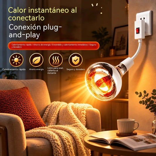 🚨 Venta flash por tiempo limitado ⚡ ¡Termina en 3 horas! ⏰⏰ Bombilla de calor de 275 W para calefactores de baño (incluye interruptor) 💡