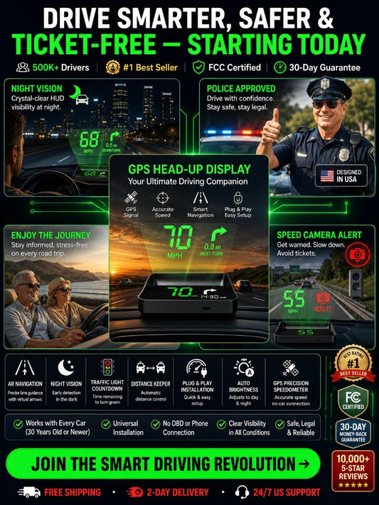 【Navegación GPS militar suiza "Evite el castigo"】Nuevo velocímetro y tacómetro GPS con pantalla HUD