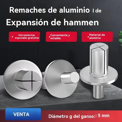 🔥【30% OFF】🧰【100PCS】🔧 Remaches de aluminio con expansión de martillo: ¡fijación rápida y segura sin esfuerzo!🔩