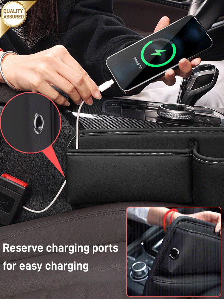 🚗🚗Caja de almacenamiento multifuncional para el espacio entre los asientos del coche con portavasos