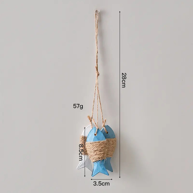 🔥【Compra 1 y llévate 1 gratis】🐠Adorno rústico de madera con motivos marinos para colgar