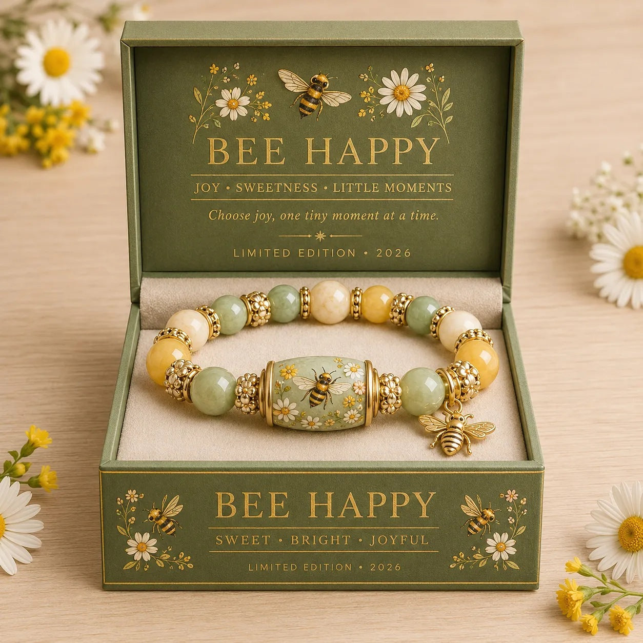 🔥🎁✨Pulsera de flores de cumpleaños de diciembre con colgante de rosa en forma de gota de aceite de aleación y pulsera de calcedonia🌸