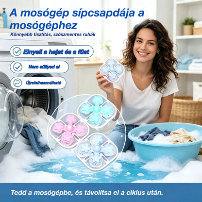 🌀6 darab 8700 Ft✨ Lebegő szűrő mosógéphez – minden mosásnál megfogja a szöszöt, a szőrt és a házi kedvencek szőrét 🧺