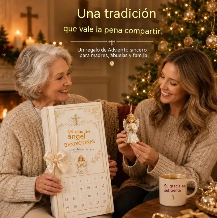 ✨Calendario de Adviento de 24 días con cuenta regresiva para Navidad – Bendición de los ángeles