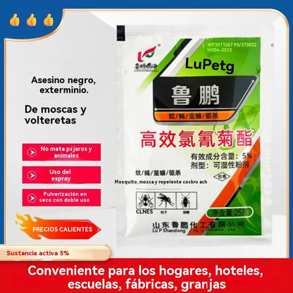 🔥【Paquete de 10 bolsas】🚫🦟 Polvo insecticida de clorpirifos de alta eficacia 🌿 Para uso general en granjas, hogares y exteriores