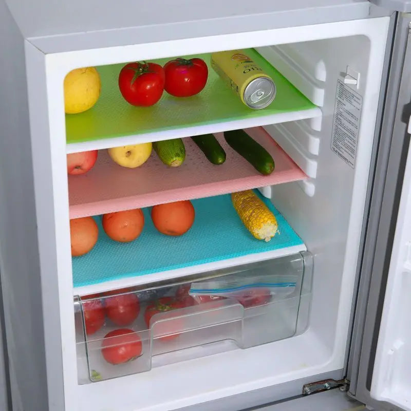 🔥 ¡50% DE DESCUENTO AHORA! 🛡️🧊 Revestimientos impermeables para estantes del refrigerador: antideslizantes, fáciles de limpiar y aptos para alimentos: mantienen los estantes del refrigerador frescos y organizados ✨