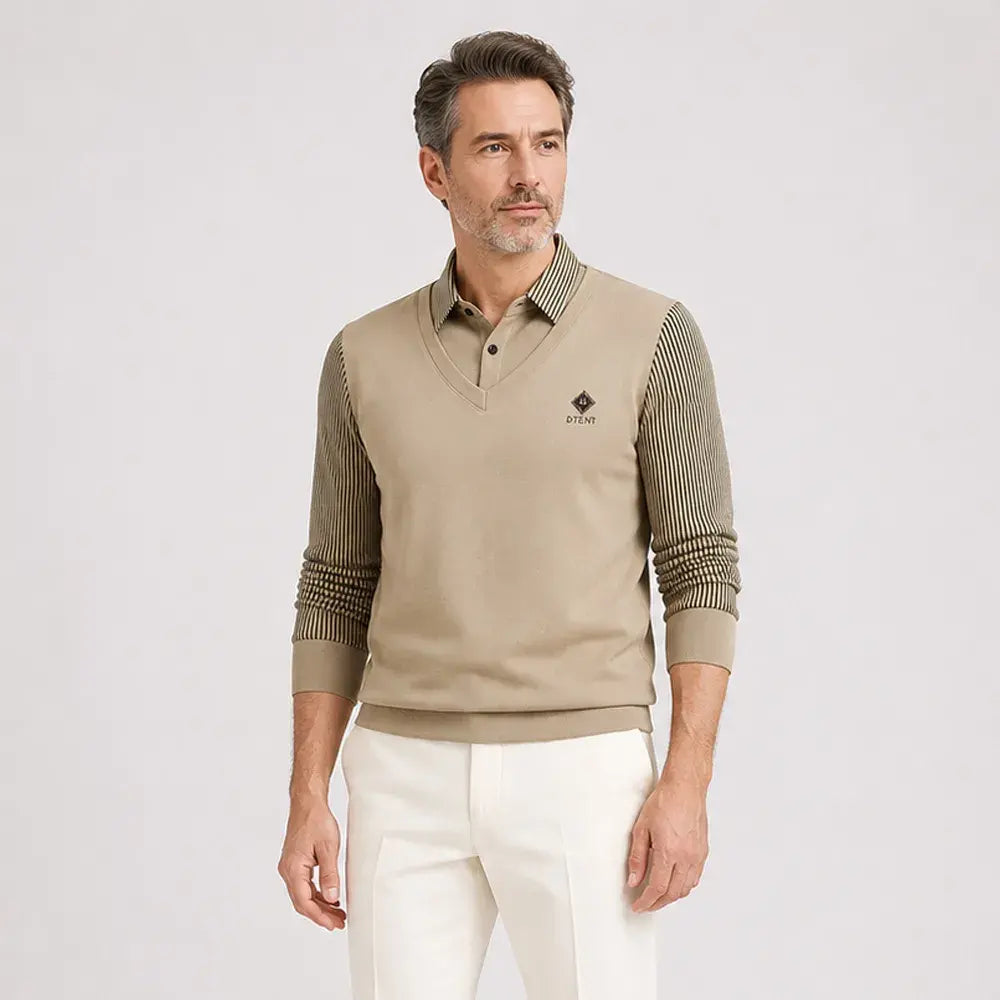 🔥【M-4XL】Moški dvodelni komplet iz visokokakovostnega kašmirja, topel enodelni top