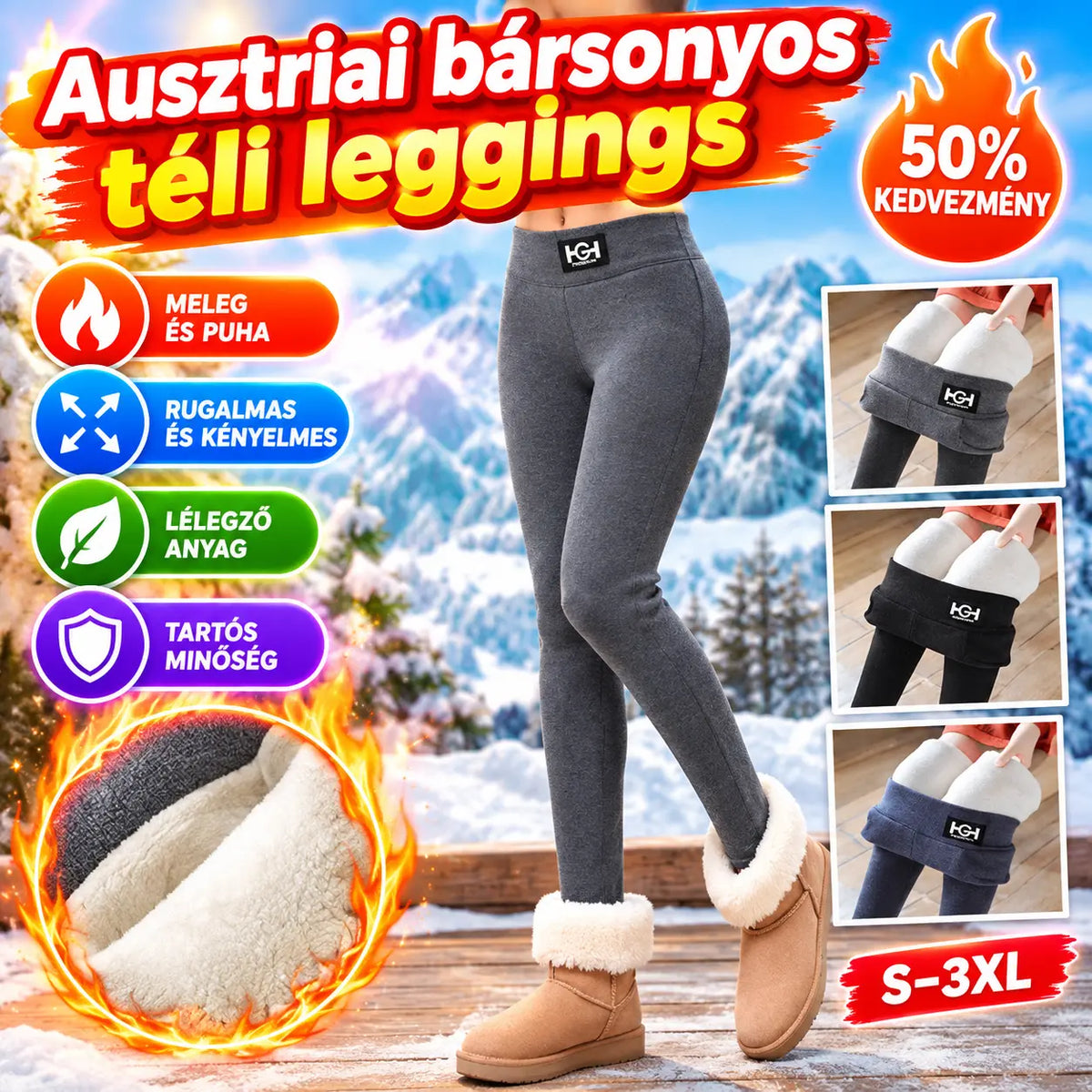 🌈🌟🔥【M-3XL】Vasson vastagított bársonyos juhgyapjúból készült felsőruházat, osztrák bársony őszi és téli leggings