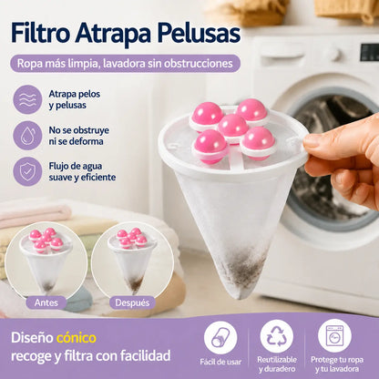 🌀5 piezas 26€✨ Filtro Flotante para Lavadora – Atrapa Pelusas, Cabellos y Pelos de Mascota en Cada Lavado 🧺