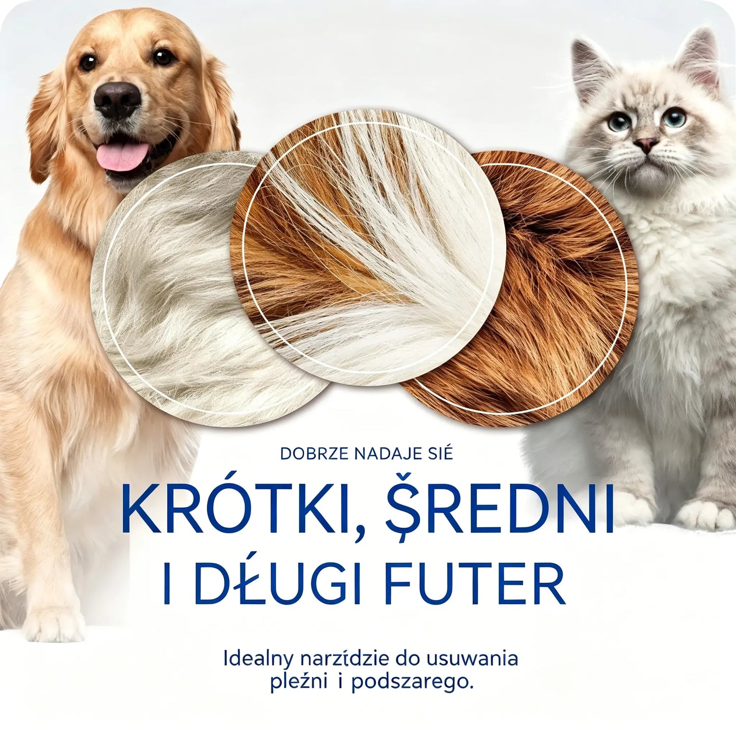 🐾🐱 Kup 1, drugi GRATIS! 2 sztuki tylko za 89 zł! Dwustronna szczotka do usuwania sierści zwierząt ✨
