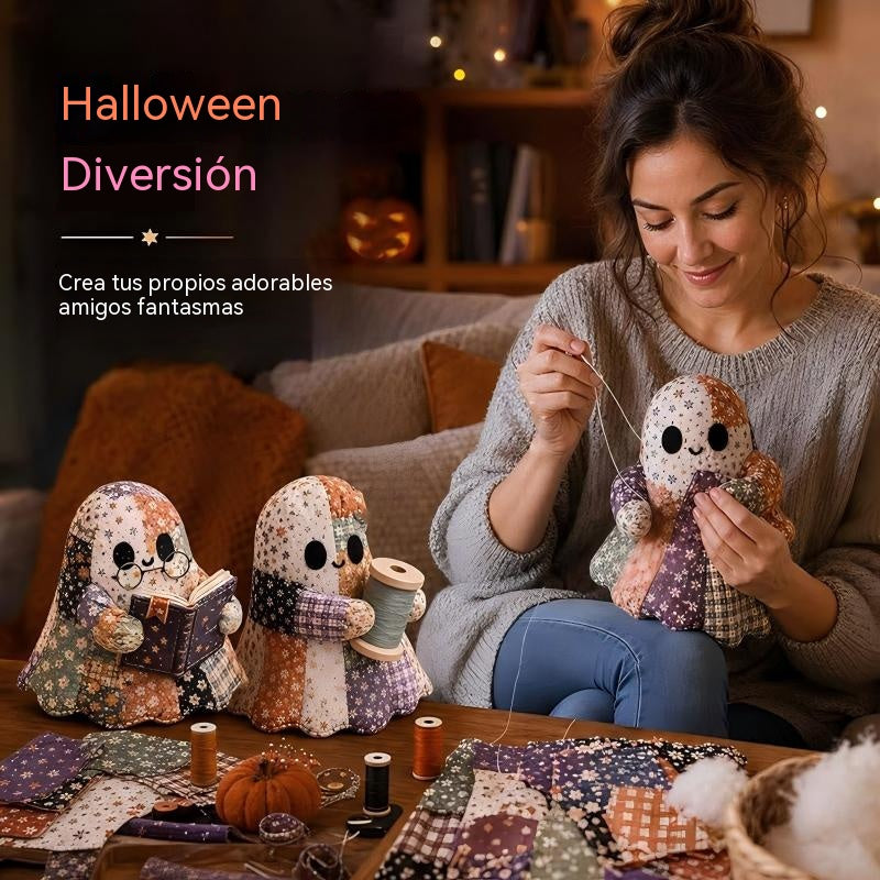 🎁👻Kit de patchwork DIY «Pequeño fantasma acogedor»