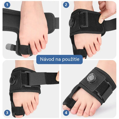 【2 kusy】Profesionální korektory prstů s nastavitelnými knoflíky pro fixaci a oddělování prstů, zmírnění bolesti. Univerzální velikost.