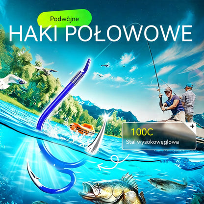 🔥 Kup 1, a 1 dostaniesz gratis ❤️‍🔥 (20 sztuk) Ultra ostre klasyczne podwójne haczyki wędkarskie