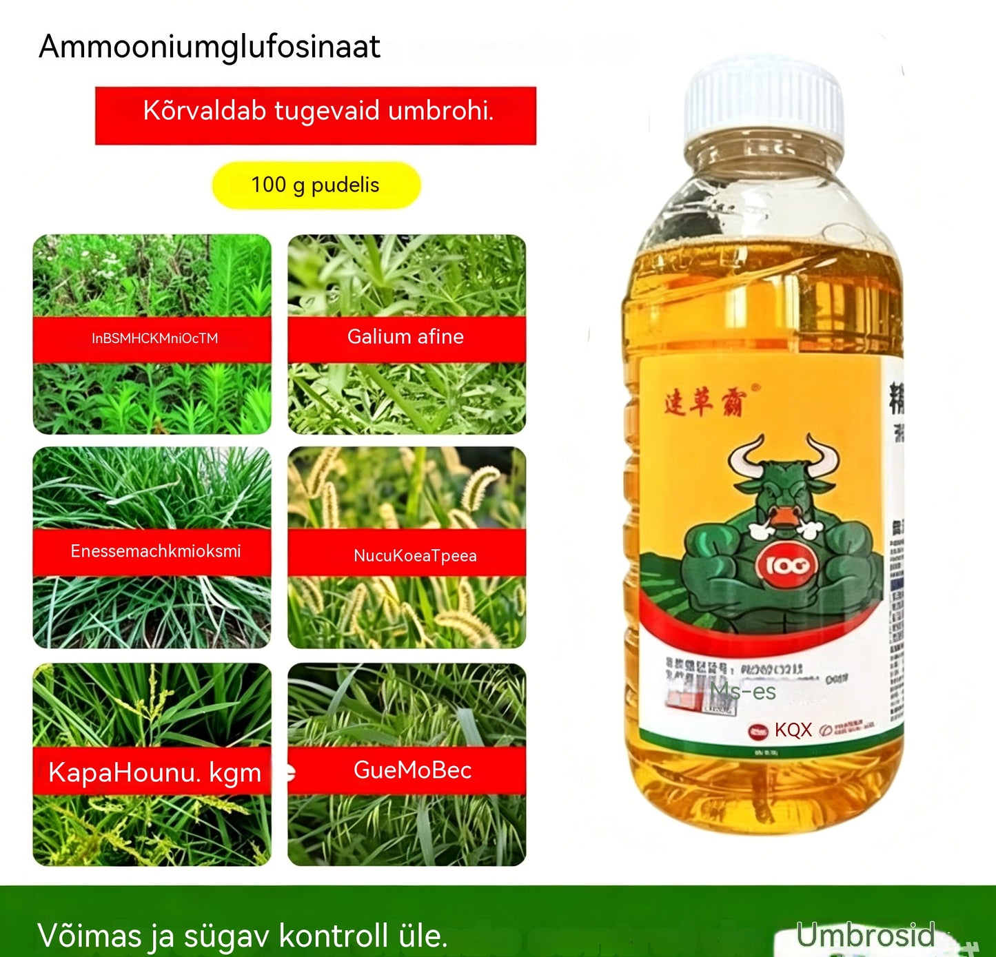 ✅ Herbitsiid ja juuremädaniku tõrjevahend👉【100 ml vedelikku lahjendatakse 15–20 l veega】💡