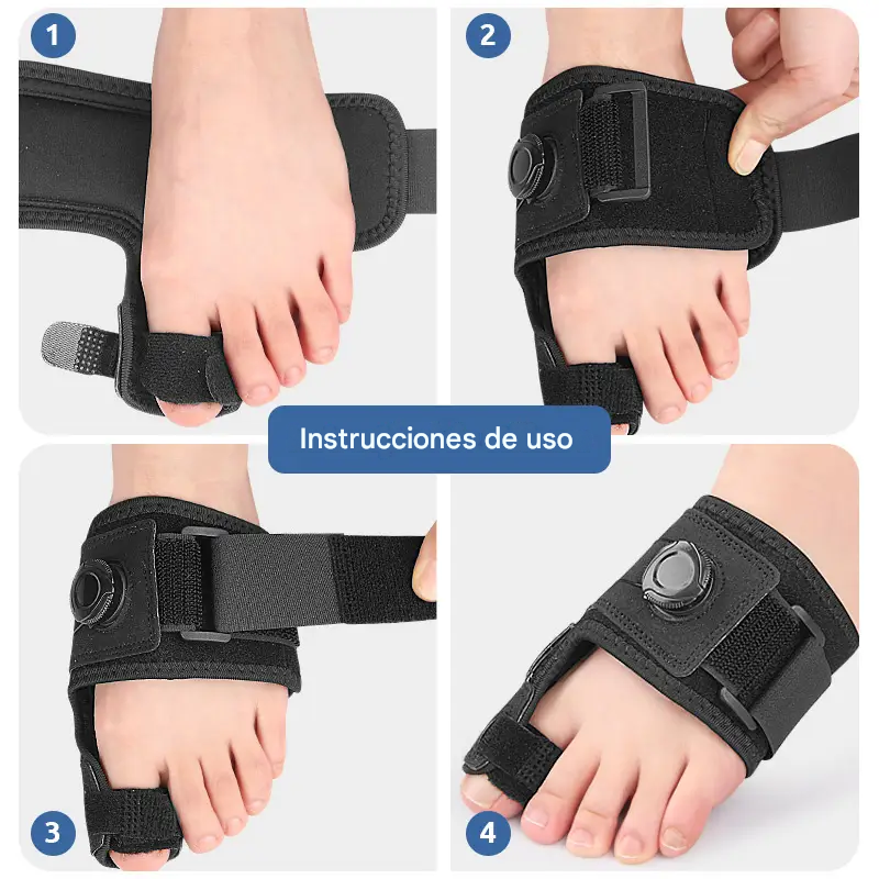 【2 unidades】Corrector de dedos profesional con perilla ajustable, férula de fijación y separador de dedos, alivio del dolor, tamaño universal