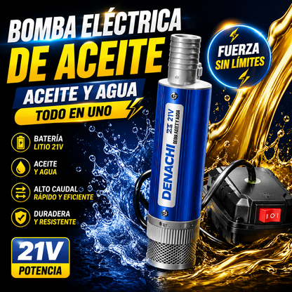 【Bomba de aceite eléctrica】Nueva bomba de aceite con batería de litio Denaqi, 21 V, bomba de aceite y agua de doble uso, batería de litio